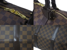 画像をギャラリービューアに読み込む, LOUIS VUITTON ルイヴィトン ダミエ キーポル50 ボストンバッグ N41427 コーティングキャンバス ブラウン 美品 中古 57978