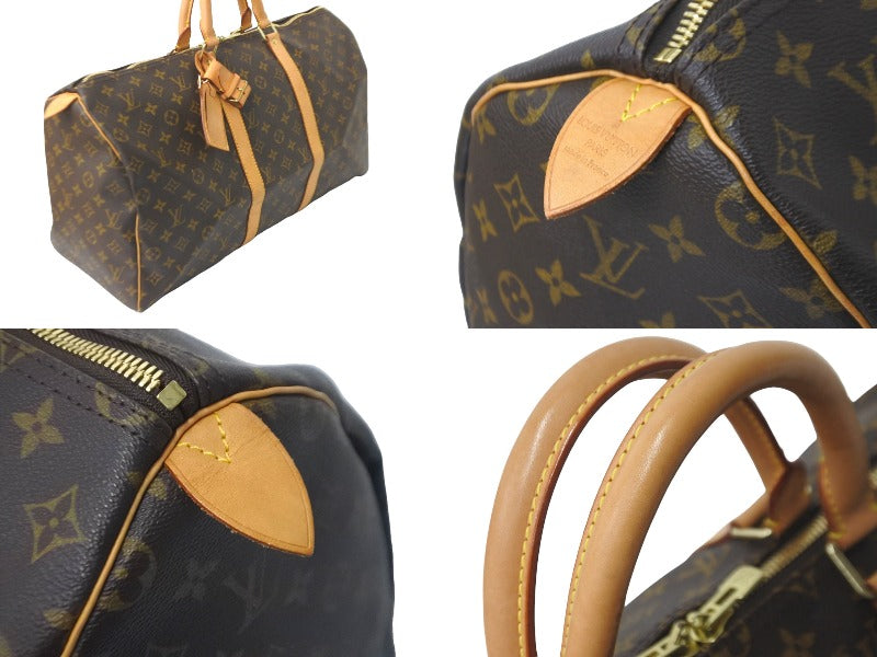 ルイヴィトン LOUIS VUITTON おもろい キーポル50 モノグラム ボストンバッグ PVC レザー ブラウン M41426【中古】