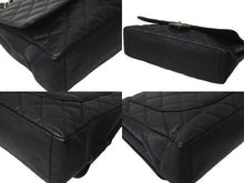 画像をギャラリービューアに読み込む, CHANEL シャネル チェーンショルダーバッグ デカマトラッセ33 13番台 キャビアスキン ブラック シルバー金具 美品 中古 58020