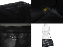 画像をギャラリービューアに読み込む, CHANEL シャネル チェーンショルダーバッグ デカマトラッセ33 13番台 キャビアスキン ブラック シルバー金具 美品 中古 58020