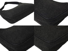 Load image into Gallery viewer, PRADA プラダ ショルダーバッグ プラダスポーツ MV515 アクセサリーポーチ ウール ナイロン ブラック グレー 美品 中古 58036