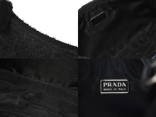 Load image into Gallery viewer, PRADA プラダ ショルダーバッグ プラダスポーツ MV515 アクセサリーポーチ ウール ナイロン ブラック グレー 美品 中古 58036