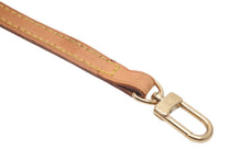 Load image into Gallery viewer, LOUIS VUITTON ルイヴィトン ショルダーストラップ LVロゴ ヌメ革 ブラウン ゴールド金具 全長117cm 美品 中古 58073