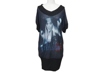 画像をギャラリービューアに読み込む, JOHN GALLIANO ジョンガリアーノ 半袖Ｔシャツ フェース プリント ブラック モダール サイズXS 美品 中古 58110