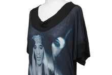 画像をギャラリービューアに読み込む, JOHN GALLIANO ジョンガリアーノ 半袖Ｔシャツ フェース プリント ブラック モダール サイズXS 美品 中古 58110