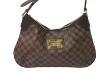画像をギャラリービューアに読み込む, 極美品 LOUIS VUITTON ルイヴィトン ショルダーバッグ テムズGM ダミエ エベヌ N48181 ゴールド金具 中古 58150