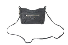 画像をギャラリービューアに読み込む, BALENCIAGA バレンシアガ ショルダーバッグ ザヒップ 245080 レザー スタッズ ブラック シルバー金具 良品 中古 58187