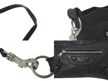 画像をギャラリービューアに読み込む, BALENCIAGA バレンシアガ ショルダーバッグ ザヒップ 245080 レザー スタッズ ブラック シルバー金具 良品 中古 58187