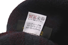 Load image into Gallery viewer, LOUIS VUITTON ルイヴィトン ニットキャップ ダミエ ロゴ ウール ワインレッド ボルドー グレー 美品 中古 58262