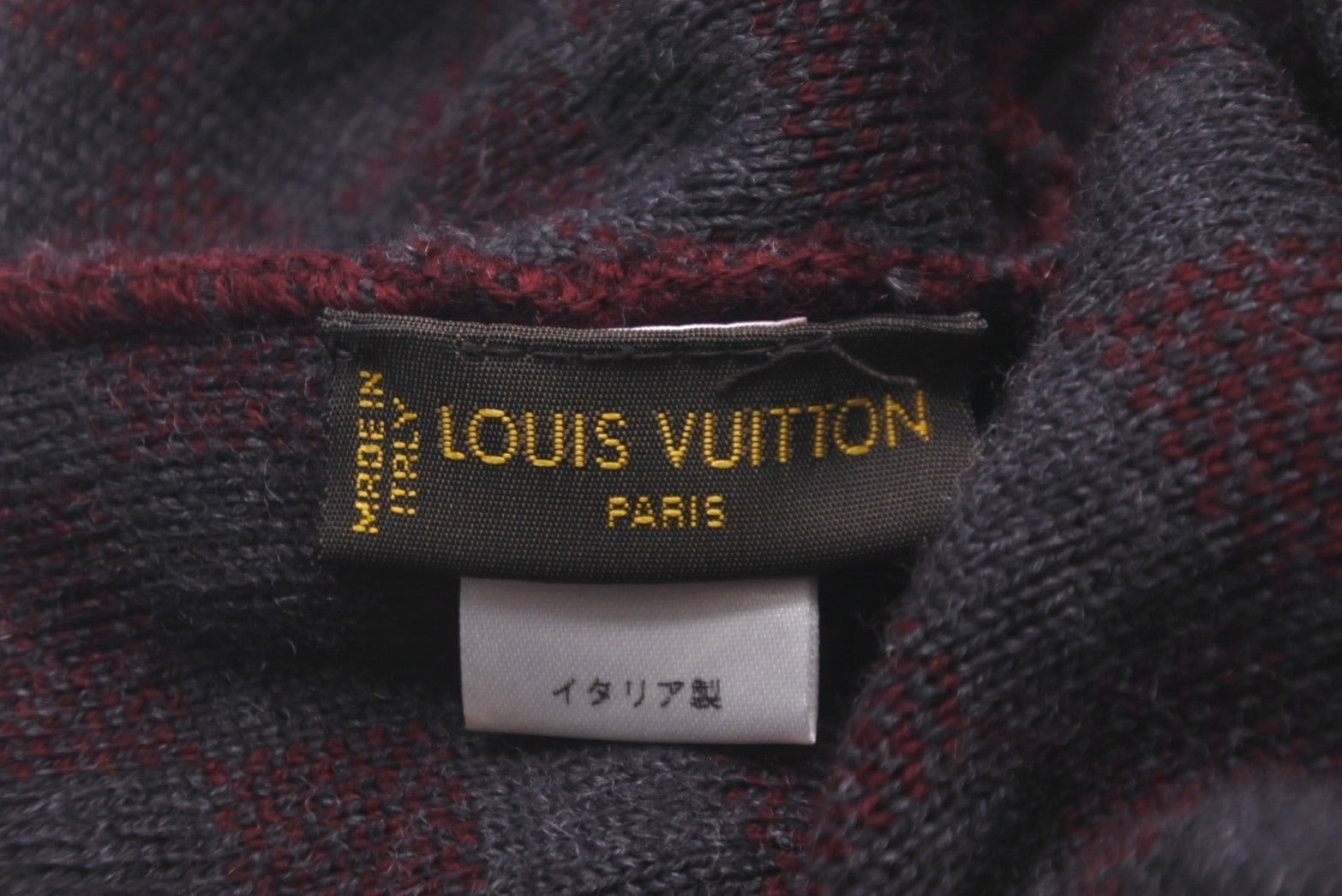 LOUIS VUITTON ルイヴィトン ニットキャップ ダミエ ロゴ ウール ...