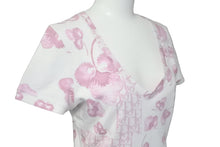 画像をギャラリービューアに読み込む, Christian Dior クリスチャンディオール 半袖Ｔシャツ トロッター 花柄 Vネック 5P16155953 コットン ピンク 40 美品 中古 58299