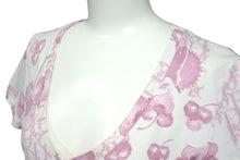 画像をギャラリービューアに読み込む, Christian Dior クリスチャンディオール 半袖Ｔシャツ トロッター 花柄 Vネック 5P16155953 コットン ピンク 40 美品 中古 58299