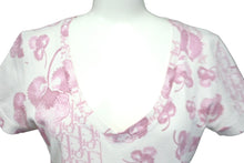 画像をギャラリービューアに読み込む, Christian Dior クリスチャンディオール 半袖Ｔシャツ トロッター 花柄 Vネック 5P16155953 コットン ピンク 40 美品 中古 58299