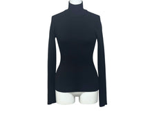 画像をギャラリービューアに読み込む, 極美品 MaxMara マックスマーラ ハイネック ニット 長袖トップス 2313662333 6 70 ウール ポリエステル ブラック サイズS 中古 4b005830
