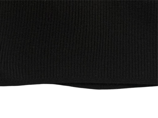 極美品 MaxMara マックスマーラ ハイネック ニット 長袖トップス 2313662333 6 70 ウール ポリエステル ブラック サイズS 中古 4b005830