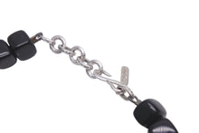 画像をギャラリービューアに読み込む, YVES SAINT LAURENT イヴ サンローラン ネックレス ビーズネックレス ブラック レッド シルバー金具 美品 中古 58316