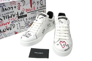 極美品 DOLCEu0026GABBANA ドルチェアンドガッバーナ グラフィック プリント スニーカー ホワイト 落書き CS1538 9 中古 58357  – Casanova Vintage