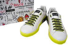 Load image into Gallery viewer, 極美品 DOLCE&amp;GABBANA ドルチェアンドガッバーナ ローカットスニーカー ホワイト グリーン サイズ9 中古 58364