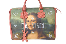 画像をギャラリービューアに読み込む, LOUIS VUITTON ルイヴィトン モナリザ スピーディ30 ボストンバッグ マスターズコレクション M43372 ピンク 美品 中古 58402