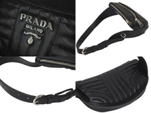 Load image into Gallery viewer, 極美品 PRADA プラダ IMPUNTURE ウエストバッグ NERO ボディバッグ 1BL008-2D91-F0002 ブラック ロゴ 中古 58415