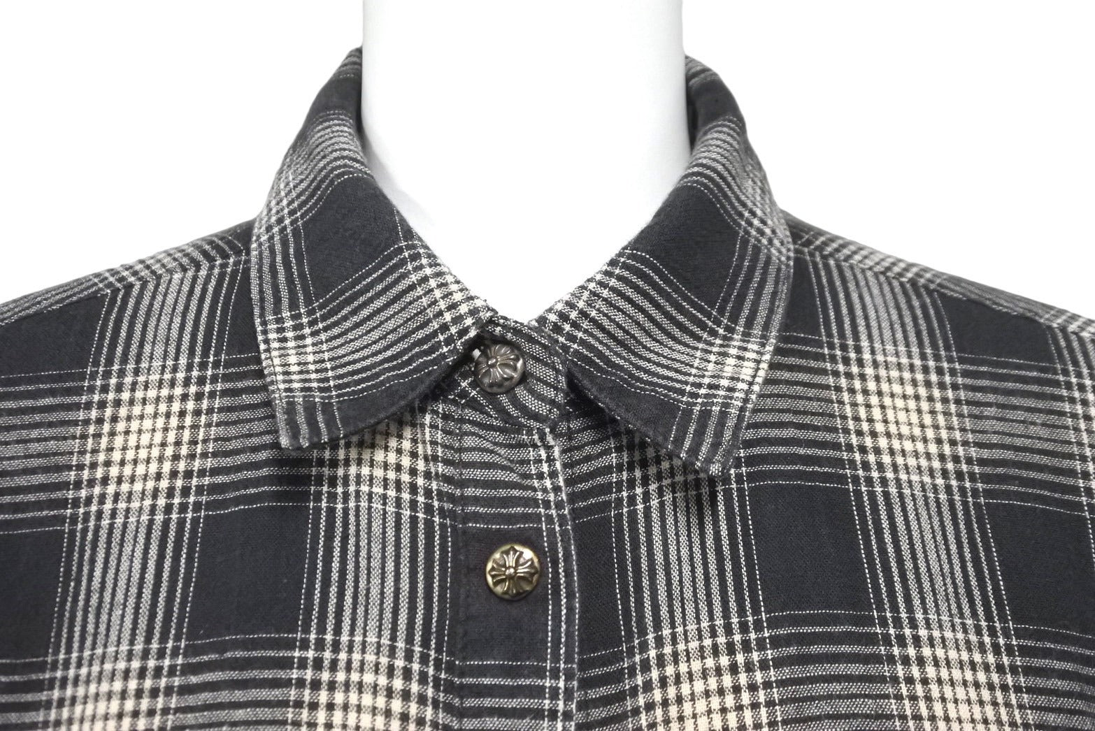 CHROME HEARTS クロムハーツ 長袖シャツ チェックシャツ クロスボール