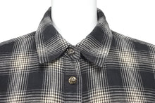 画像をギャラリービューアに読み込む, CHROME HEARTS クロムハーツ 長袖シャツ チェックシャツ クロスボール クロスパッチ サイズS シルバー925 美品 中古 58424