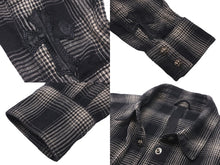 画像をギャラリービューアに読み込む, CHROME HEARTS クロムハーツ 長袖シャツ チェックシャツ クロスボール クロスパッチ サイズS シルバー925 美品 中古 58424