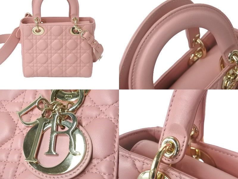 Christian Dior クリスチャンディオール ショルダーバッグ レディオール スモール ピンク 定価860000円 ゴールド金具 美品 中古  58480 – Casanova Vintage