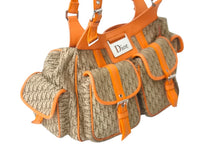 Load image into Gallery viewer, Christian Dior クリスチャンディオール ストリートシック トロッター柄 ハンドバッグ ベージュ オレンジ 中古 58481