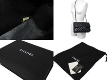 画像をギャラリービューアに読み込む, 極美品 CHANEL シャネル Wフラップ 25cm ショルダーバッグ キャビアスキン 21番台 ブラック ブラック金具 中古 65850