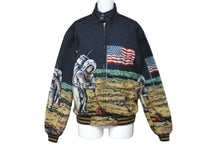 Load image into Gallery viewer, 極美品 SAINT LAURENT サンローラン ブルゾン ムーンディスカバリー テディブルゾン 刺繍 16SS 9644 Y565K シルバー金具 中古 58503