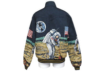 Load image into Gallery viewer, 極美品 SAINT LAURENT サンローラン ブルゾン ムーンディスカバリー テディブルゾン 刺繍 16SS 9644 Y565K シルバー金具 中古 58503