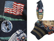 Load image into Gallery viewer, 極美品 SAINT LAURENT サンローラン ブルゾン ムーンディスカバリー テディブルゾン 刺繍 16SS 9644 Y565K シルバー金具 中古 58503