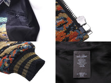 Load image into Gallery viewer, 極美品 SAINT LAURENT サンローラン ブルゾン ムーンディスカバリー テディブルゾン 刺繍 16SS 9644 Y565K シルバー金具 中古 58503