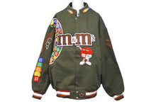 画像をギャラリービューアに読み込む, JH Design ジェイエイチデザイン M&amp;M's レーシング ジャケット カーキ 刺繍 パッチ エムアンドエムズ サイズL 美品 中古 58509