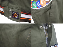 画像をギャラリービューアに読み込む, JH Design ジェイエイチデザイン M&amp;M's レーシング ジャケット カーキ 刺繍 パッチ エムアンドエムズ サイズL 美品 中古 58509