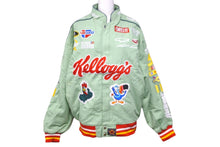画像をギャラリービューアに読み込む, JH DESIGN ジェイエイチデザイ 00s ケロッグ レーシング ジャケット グリーン ジェフハミルトン 刺繍 サイズL 良品 美品 中古 58510