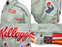 画像をギャラリービューアに読み込む, JH DESIGN ジェイエイチデザイ 00s ケロッグ レーシング ジャケット グリーン ジェフハミルトン 刺繍 サイズL 良品 美品 中古 58510