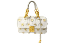 画像をギャラリービューアに読み込む, LOUIS VUITTON ルイヴィトン ハンドバッグ M95407 ポルカドッツ パナマ ティンカーベル キャンバス アイボリー 美品 中古 58528