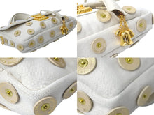 画像をギャラリービューアに読み込む, LOUIS VUITTON ルイヴィトン ハンドバッグ M95407 ポルカドッツ パナマ ティンカーベル キャンバス アイボリー 美品 中古 58528