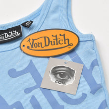画像をギャラリービューアに読み込む, 新品未使用 Von Dutch ボンダッチ リブタンクトップ ノースリーブ 7VND9A8206NV サイズXS アイスブルー レディース 中古 4a005859