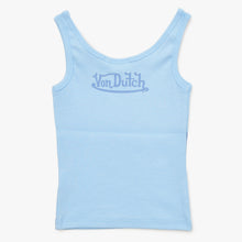 画像をギャラリービューアに読み込む, 新品未使用 Von Dutch ボンダッチ リブタンクトップ ノースリーブ 7VND9A8206NV サイズXS アイスブルー レディース 中古 4a005859