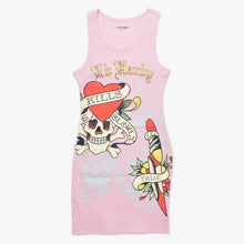 画像をギャラリービューアに読み込む, 新品未使用 Ed Hardy エドハーディ リブタンクワンピース EHW3006-8 サイズM スカル ピンク レディース 中古 4a005861