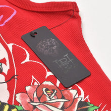 画像をギャラリービューアに読み込む, 新品未使用 Ed Hardy エドハーディ リブタンクワンピース EHW3006-1 サイズS スカル スネーク レッド レディース 中古 4a005862