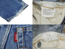 Load image into Gallery viewer, Levi's リーバイス デニムパンツ 302-0117 60s SMALL E ヴィンテージ ブルー コットン デニム キッズ 表記サイズ不明 良品 中古 58643