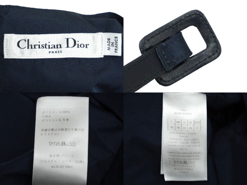 Christian Dior クリスチャンディオール ワンピース ネイビー サイズ38 ベルト付き 951R24A2006 美品 中古 58653 –  Casanova Vintage