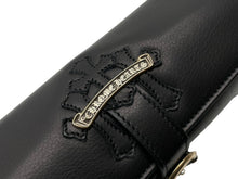 画像をギャラリービューアに読み込む, 極美品 CHROME HEARTS クロムハーツ ウォッチケース ジュエリーロール スクロールラベル セメタリークロス ブラック 中古 58658
