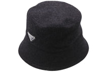 Load image into Gallery viewer, 極美品 PRADA プラダ バケットハット ウール ロゴ 14038 2HC137 1UMT ダークグレー トライアングルロゴ サイズM 中古 58665