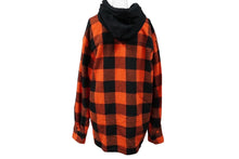 画像をギャラリービューアに読み込む, DESCENDANT ディセンダント シャツ ネルシャツ チェックシャツ フード付き サイズ 2 オレンジ 中古 58730