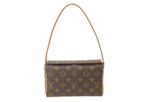 画像をギャラリービューアに読み込む, 新品同様 LOUIS VUITTON ルイ・ヴィトン ショルダーバッグ レシタル M51900 モノグラム PVC ブラウン ゴールド金具 中古 58745